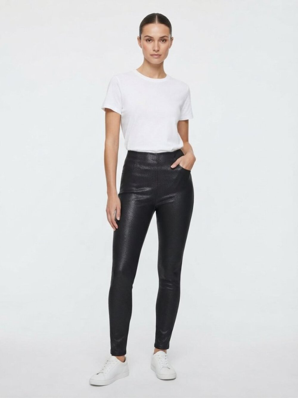 Stand Studio Black Coated Tabitha Pants Size 0